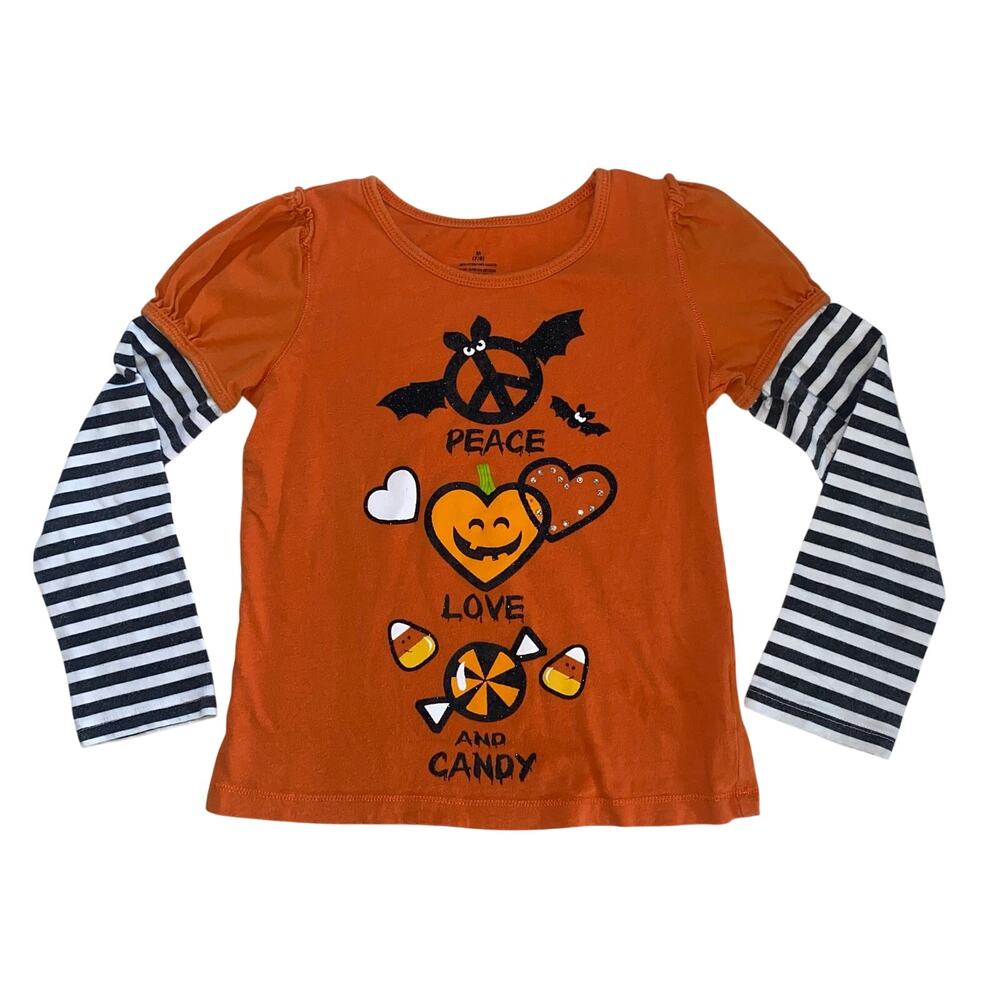 Girls Halloween Long Sleeve, 100% Cotton, M (7/8)